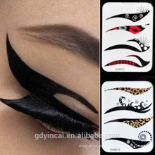 Mode Augen Make-up Tattoo Aufkleber, gefälschte Eyeline Designs temporäre Tattoo Aufkleber mit benutzerdefinierten Tattoo-Designs